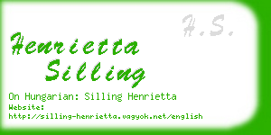 henrietta silling business card